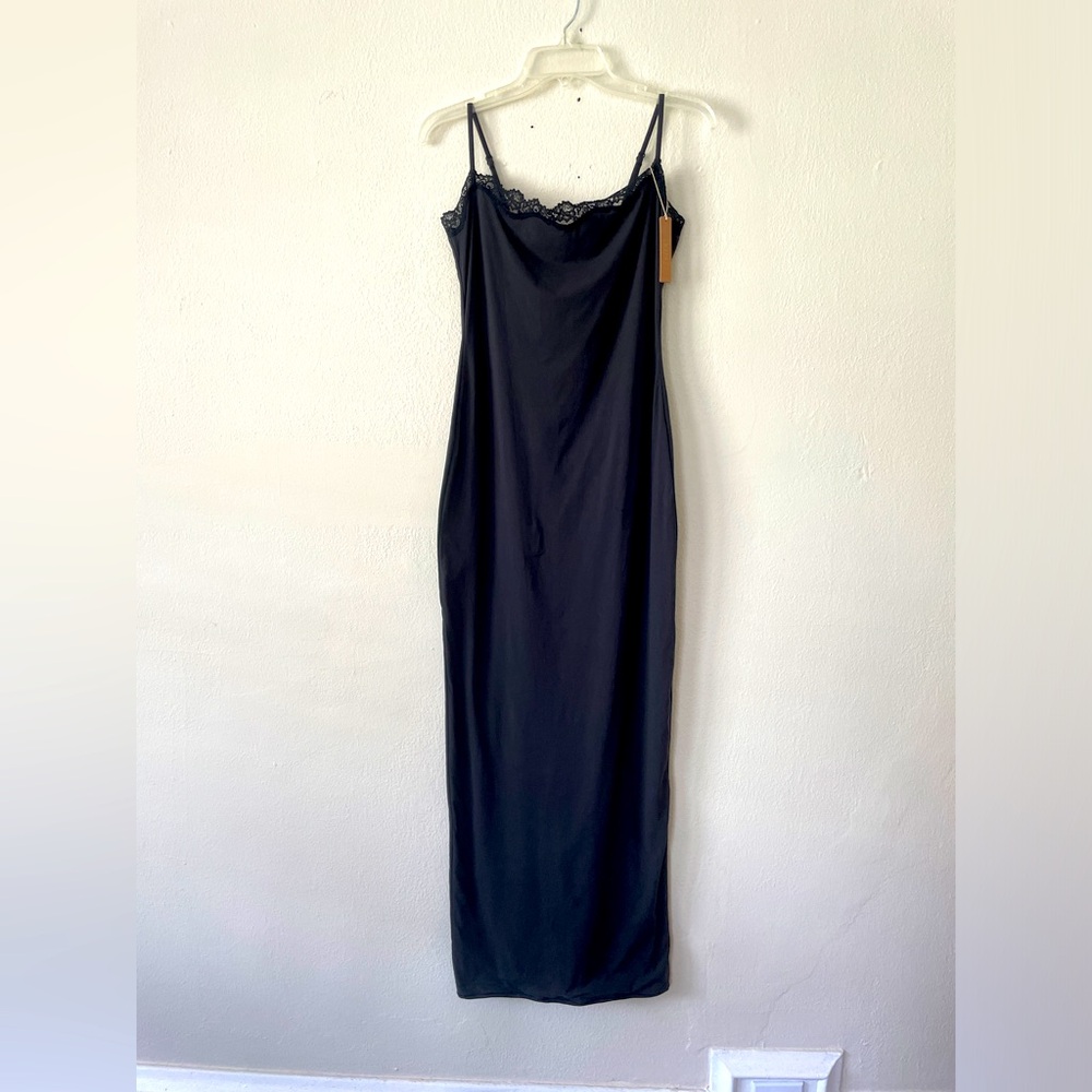 SKIMS Black Maxi Dress
